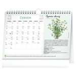 Nástenný aj stolový kalendár 2026 Mesačný plánovací so semienkami a háčikom