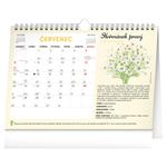 Nástenný aj stolový kalendár 2026 Mesačný plánovací so semienkami a háčikom