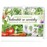 Nástenný aj stolový kalendár 2026 Mesačný plánovací so semienkami a háčikom