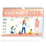 Nástenný aj stolový kalendár 2026 Týždenný rodinný plánovací s háčikom