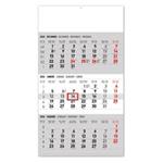 Nástenný kalendár 2026 3-mesačný štandard šedá - so slovenskými menami