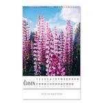 Nástenný kalendár 2026 český Kvety