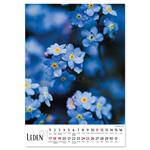 Nástenný kalendár 2026 český Kvety