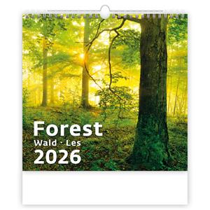 Nástenný kalendár 2026 - Forest/Wald/Les