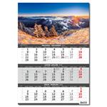 Nástenný kalendár 2026 - Hory – 3-mesačné