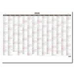 Nástenný kalendár 2026 - Plánovacia ročná mapa A1 bezobrázková