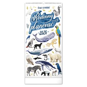 Nástenný kalendár 2026 Rodinný plánovací Animalium
