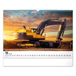 Nástenný kalendár 2026 Stavebné stroje
