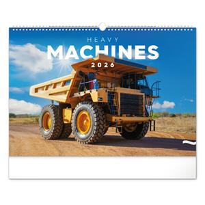 Nástenný kalendár 2026 Stavebné stroje