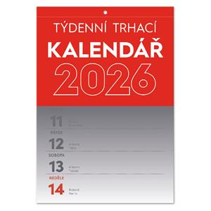 Nástenný kalendár 2026 Trhací týždenný A5
