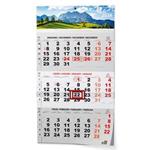 Nástenný kalendár 2026 Trojmesačný - čierny - Príroda