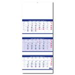Nástenný kalendár 2026 - Trojmesačný skladaný modrý