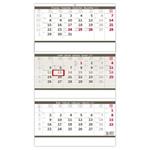 Nástenný kalendár 2026 - Trojmesačný skladaný šedý