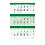 Nástenný kalendár 2026 - Trojmesačný zelený