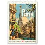 Nástenný kalendár 2026 Vintage plagáty - Svetové mestá