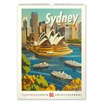 Nástenný kalendár 2026 Vintage plagáty - Svetové mestá