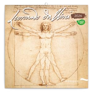 Nástenný poznámkový kalendár 2026 Leonardo da Vinci