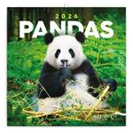 Nástenný poznámkový kalendár 2026 Pandy