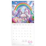 Nástenný poznámkový kalendár 2026 Veselí jednorožci