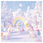 Nástenný poznámkový kalendár 2026 Veselí jednorožci