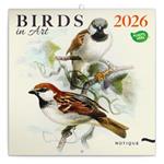 Nástenný poznámkový kalendár 2026 Vtáčiky
