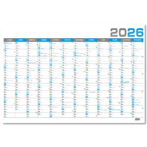 Nástenný ročný kalendár 2026 B1 - modrá