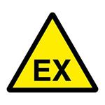 Nebezpečenstvo explózie - SYMBOL, samolepka 100x100