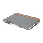 Notes AMOS A5 linajkový - sivá/oranžová gumička