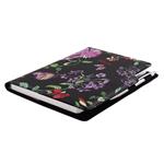 Notes DESIGN A4 štvorčekový - čierna - kvety