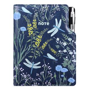 Notes DESIGN A4 štvorčekový - modrá - vážky