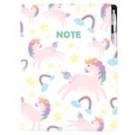 Notes DESIGN A4 štvorčekový - Unicorn