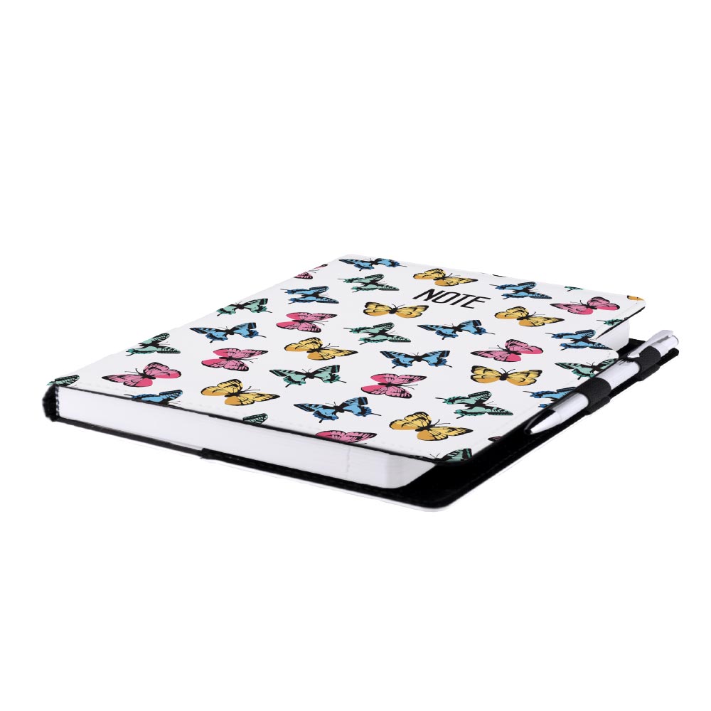 Notes DESIGN B6 štvorčekový - Motýle farebné