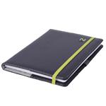 Notes ELASTIC A5 linajkový - grafit/zelená gumička