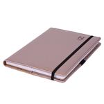 Notes ELASTIC B6 linajkový - púdrová/čierna gumička