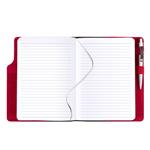 Notes GEP B5 linajkový - čierna/červené vnútro