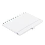 Notes koženkový SIMPLY A5 linajkový - biela/biela špirála