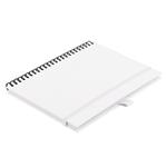 Notes koženkový SIMPLY A5 linajkový - biela/čierna špirála