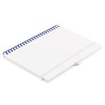 Notes koženkový SIMPLY A5 linajkový - biela/modrá špirála