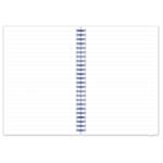 Notes koženkový SIMPLY A5 linajkový - biela/modrá špirála