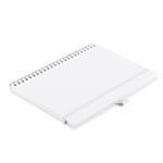 Notes koženkový SIMPLY A5 linajkový - biela/strieborná špirála