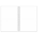 Notes koženkový SIMPLY A5 linajkový - biela/strieborná špirála