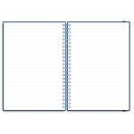 Notes koženkový SIMPLY A5 linajkový - modrá/svetlo modrá špirála