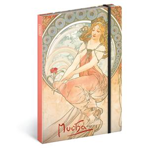 Notes linajkový A5 - Alfons Mucha - Maliarstvo