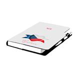 Notes - zápisník DESIGN B6 linajkový - biela - Česko - vlajka