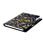 Notes - zápisník DESIGN B6 linajkový - čierna - kvety