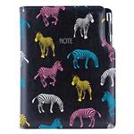 Notes - zápisník DESIGN B6 linajkový - čierna - zebra