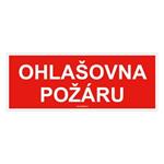 Ohlašovna požáru - bezpečnostní tabulka, samolepka 210x80 mm