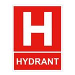 Označenie hydrantu - bezpečnostná tabuľka, plast 2 mm 200x150 mm