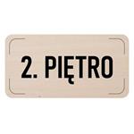 Označenie podlažia - 2. poschodie, drevená tabuľka, 300 x 150 mm
