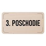 Označenie podlažia - 3. poschodie, drevená tabuľka, 300 x 150 mm